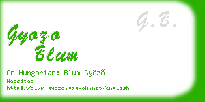 gyozo blum business card